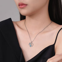 Blue Crystal Turtle Heart Necklace - image 4