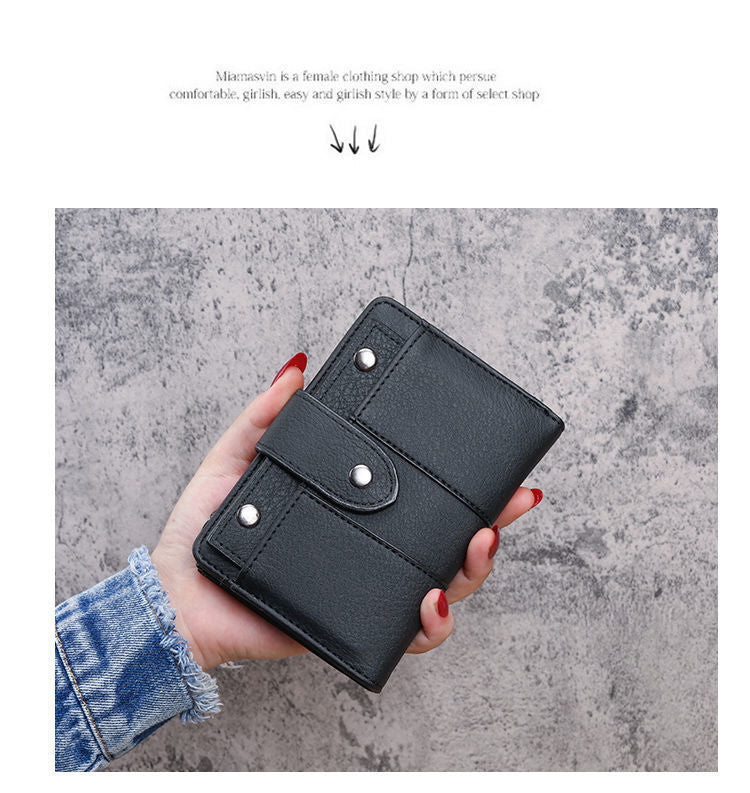 Women's Small Bifold Wallet with Snap Closure, Slim Card Holder with ID Window - image 5