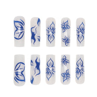24 PCS Blue Butterfly Press-On Nails - image 5
