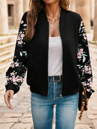 Floral Print Zip Up Jacket - image 4