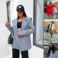 Solid Color Fashion Casual Small Suit Coat For Women - image 1