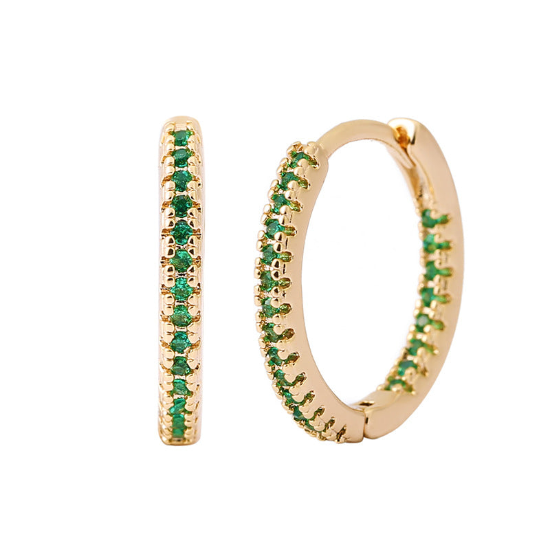 Ear cuffs de aro con circonitas multicolor - image 8