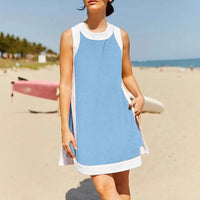 Women's Casual Multicolor Round Neck Sleeveless Top With Shorts Suit - image 1