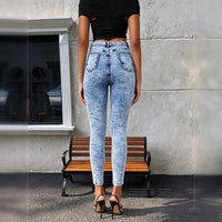 Women's Plus Size High Waist Acid Wash Skinny Jeans - image 5
