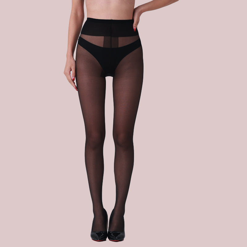 3 Pack Women's Plus Size Sheer Tights, 40D - image 2
