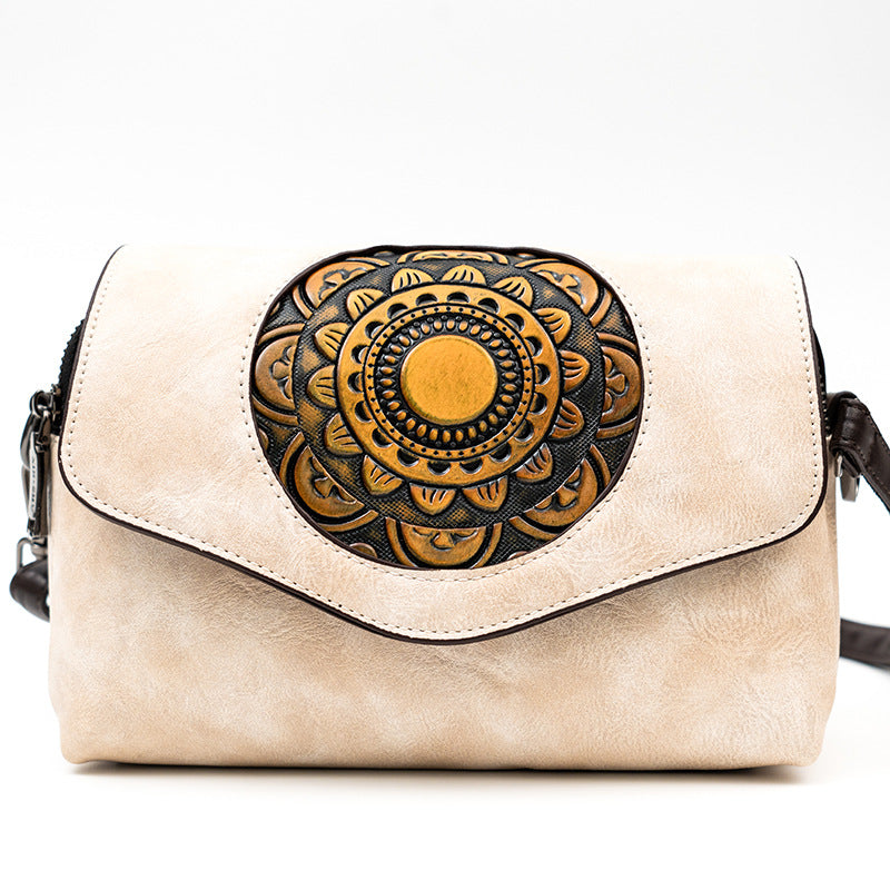 Vintage Embossed Crossbody Phone Bag