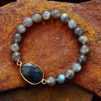 Natural Shimmer Stone Bracelet - image 1
