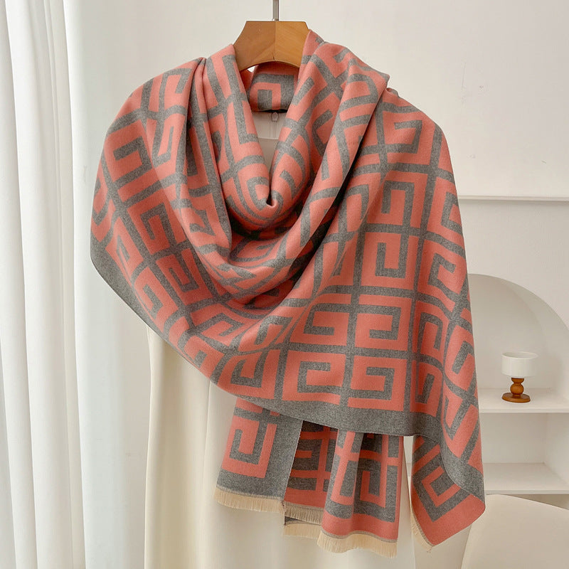 Retro High Sense Artificial Cashmere Scarf - image 7