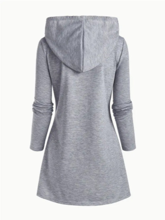 Women's Casual Letter Print Hoodie With Cross-Front Design - image 4