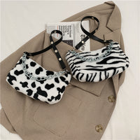Leopard Plush Shoulder Bag - image 1