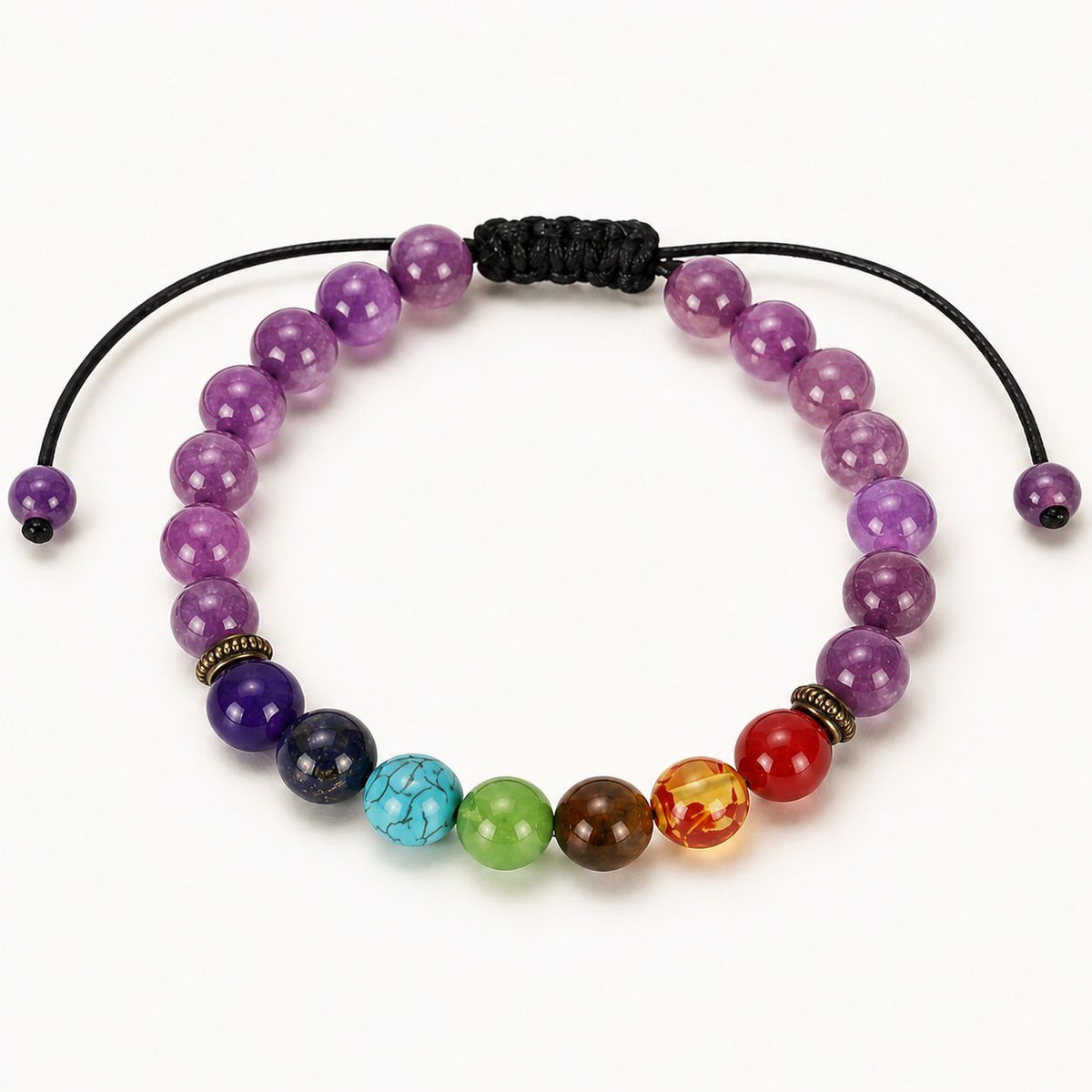 Purple Stone-Look Bead Bracelet - image 6