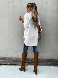 Simple Casual Long Sleeve Shirt With Pocket - image 5