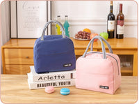 Solid Color Thickened Insulated Lunch Tote Bag, Portable Thermal Cooler Lunch Bag, Reusable Waterproof Food Carrier Bag, Leakproof Lunch Container Bag For Office Workers Students Picnic Travel - image 5