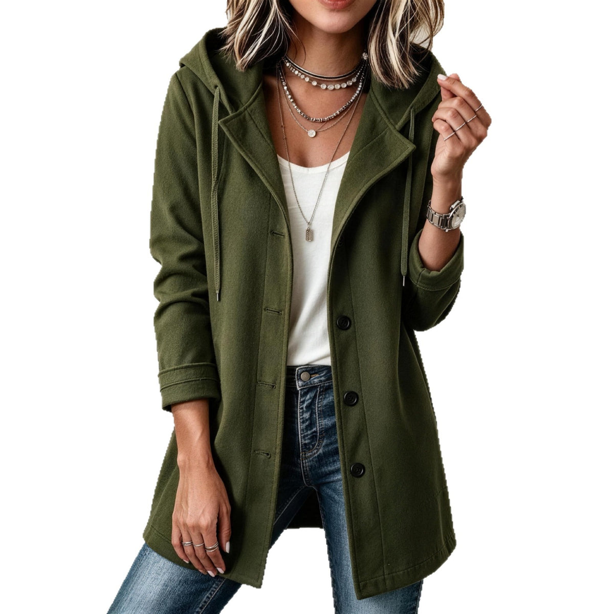 Women's Hooded Trench Coat - image 5