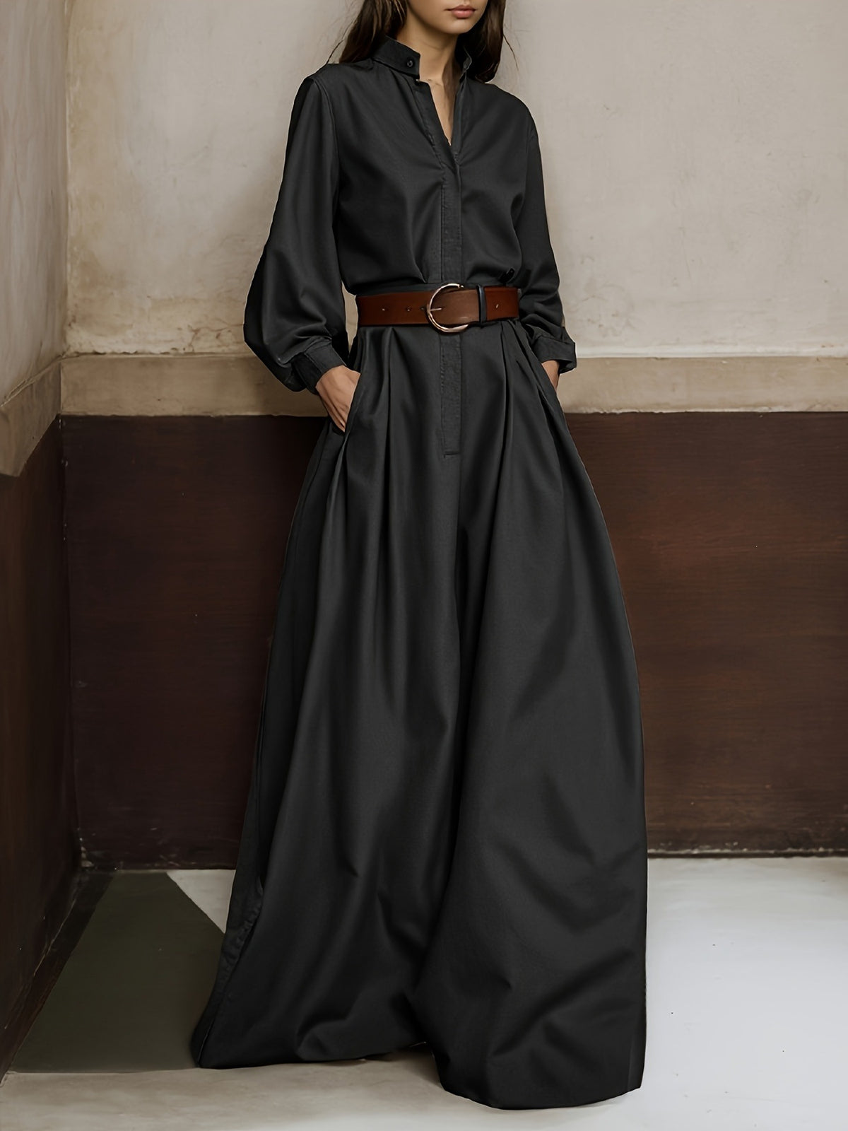 Women's Vintage Casual Long Dress - image 3