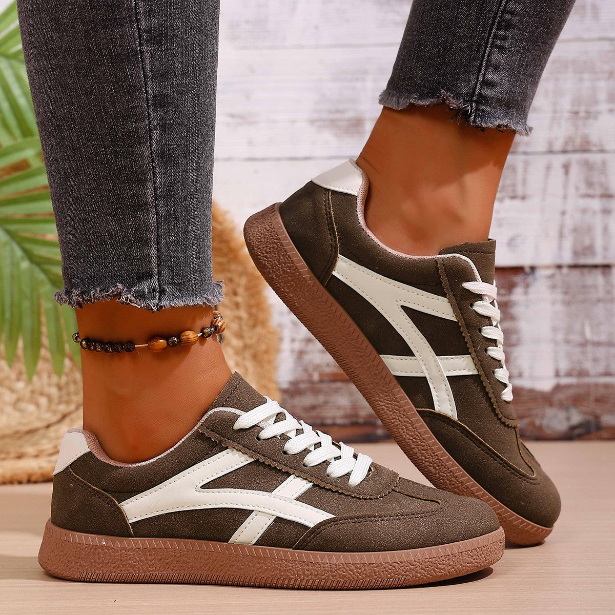 Women's Casual Lace-Up Canvas Sneakers - image 9