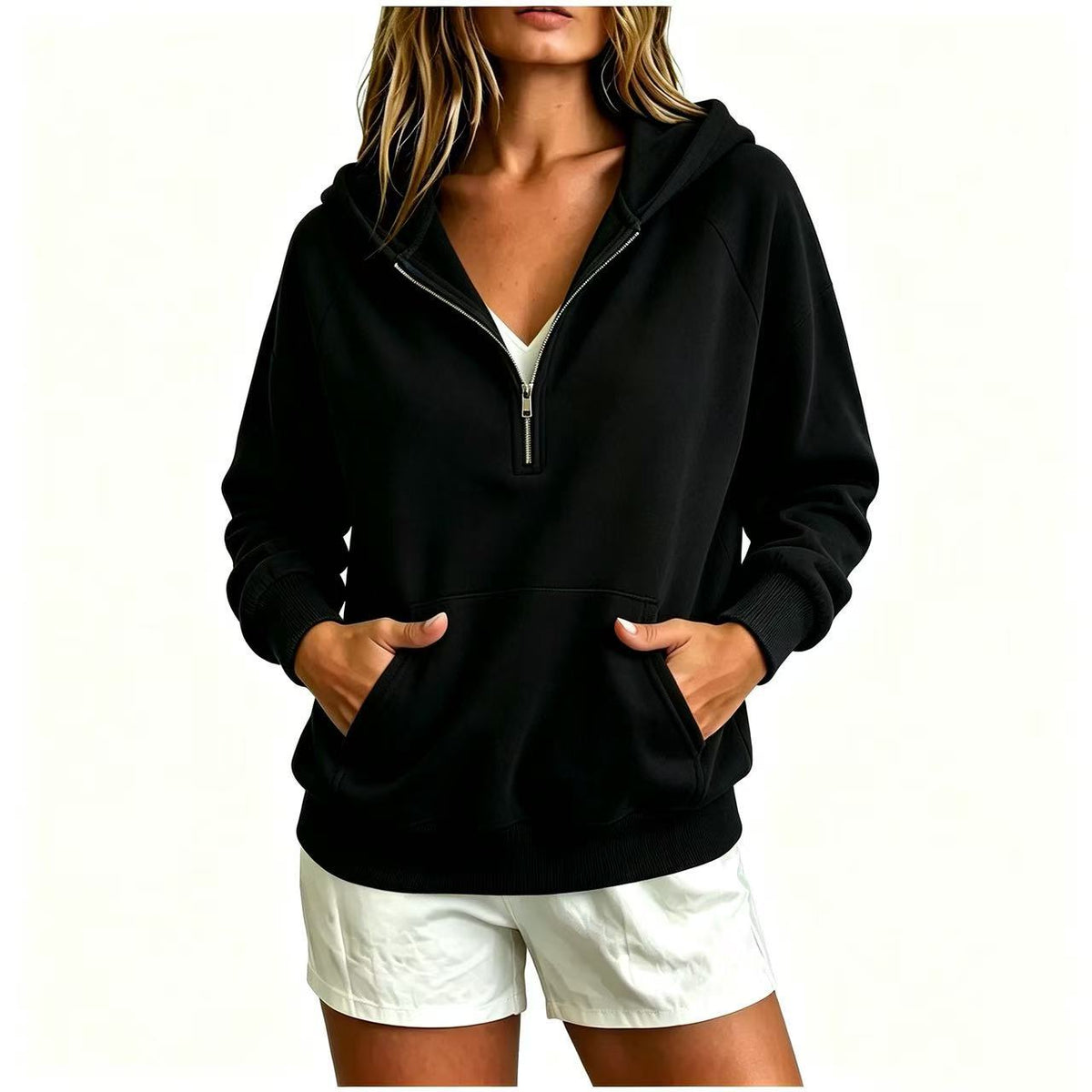 Corduroy Hooded Zip-Up Sweatshirt - image 7
