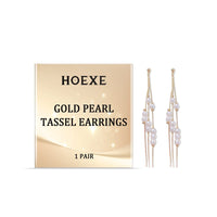 HOEXE Pearl Accent Tassel Earrings, 1 Pair - image 2