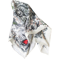 Sweet Floral Silk Scarf - image 8