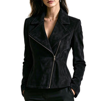 Faux Suede Fleece Short Lapel Jacket - image 1