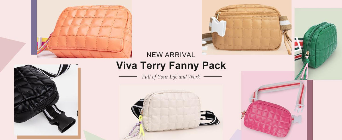 Viva Terry Women's Quilted Waist Pack Small Puffy Sports Bag Adjustable Strap Ideal For Running, Travel - image 9