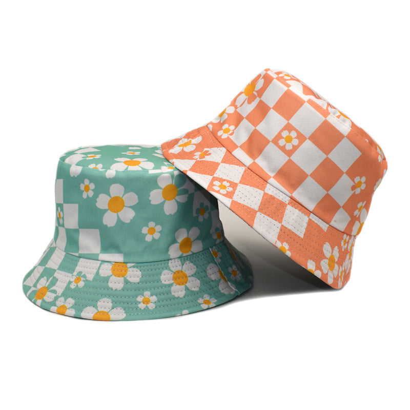 Korean Style Chessboard Plaid Spring And Summer New Bucket Hat Sun-proof - image 4