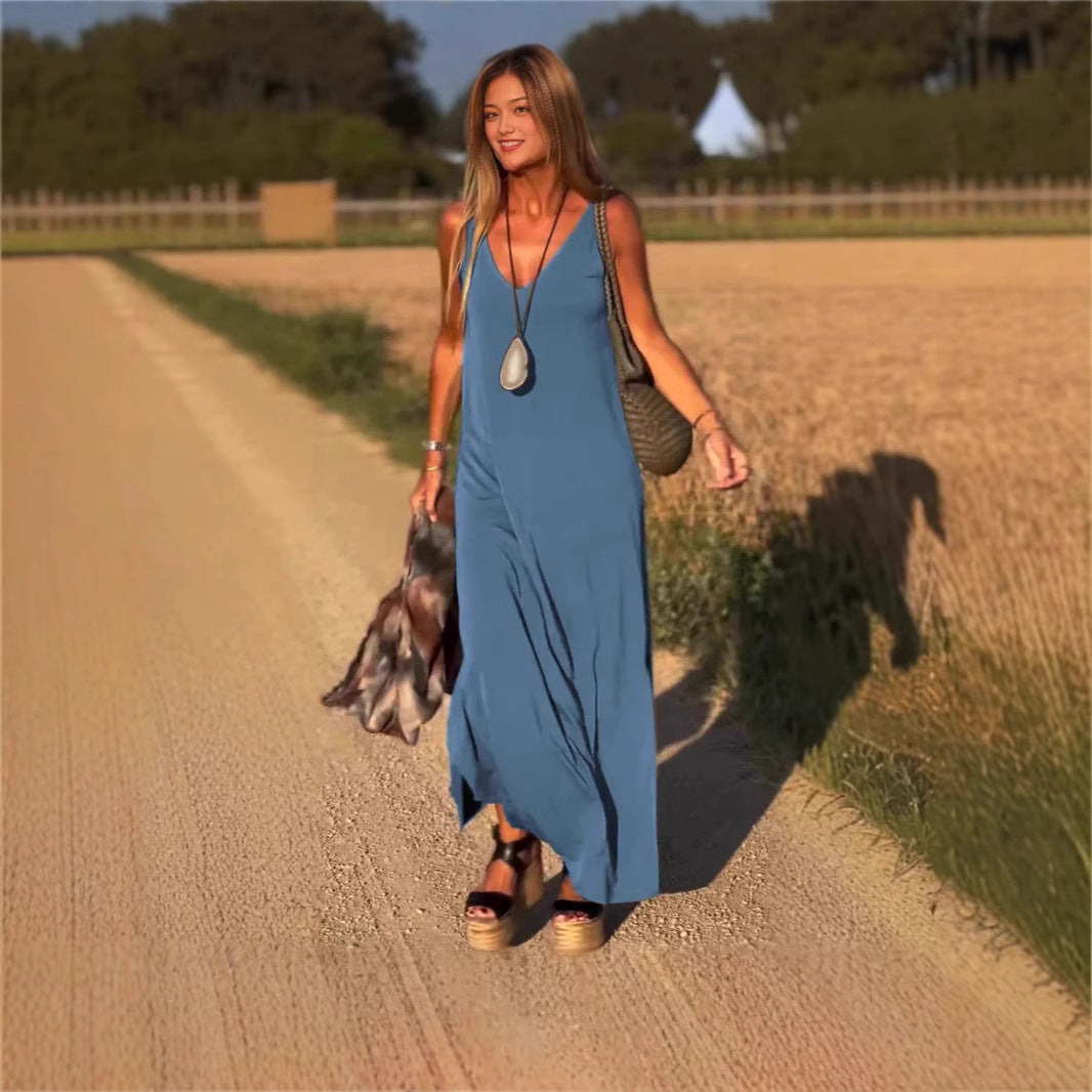 Female Sexy Trend V-neck Strap Dress - image 3