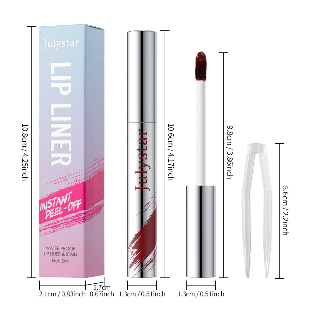 Long Lasting Peel Off Lip Liner, Matte Liquid Lip Stain Pencil, Waterproof And Smudge Proof Lip Plumper - image 7
