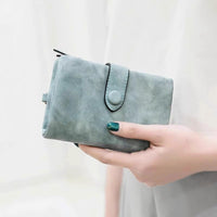 Women's Small Trifold Wallet, Matte Faux Leather - image 8