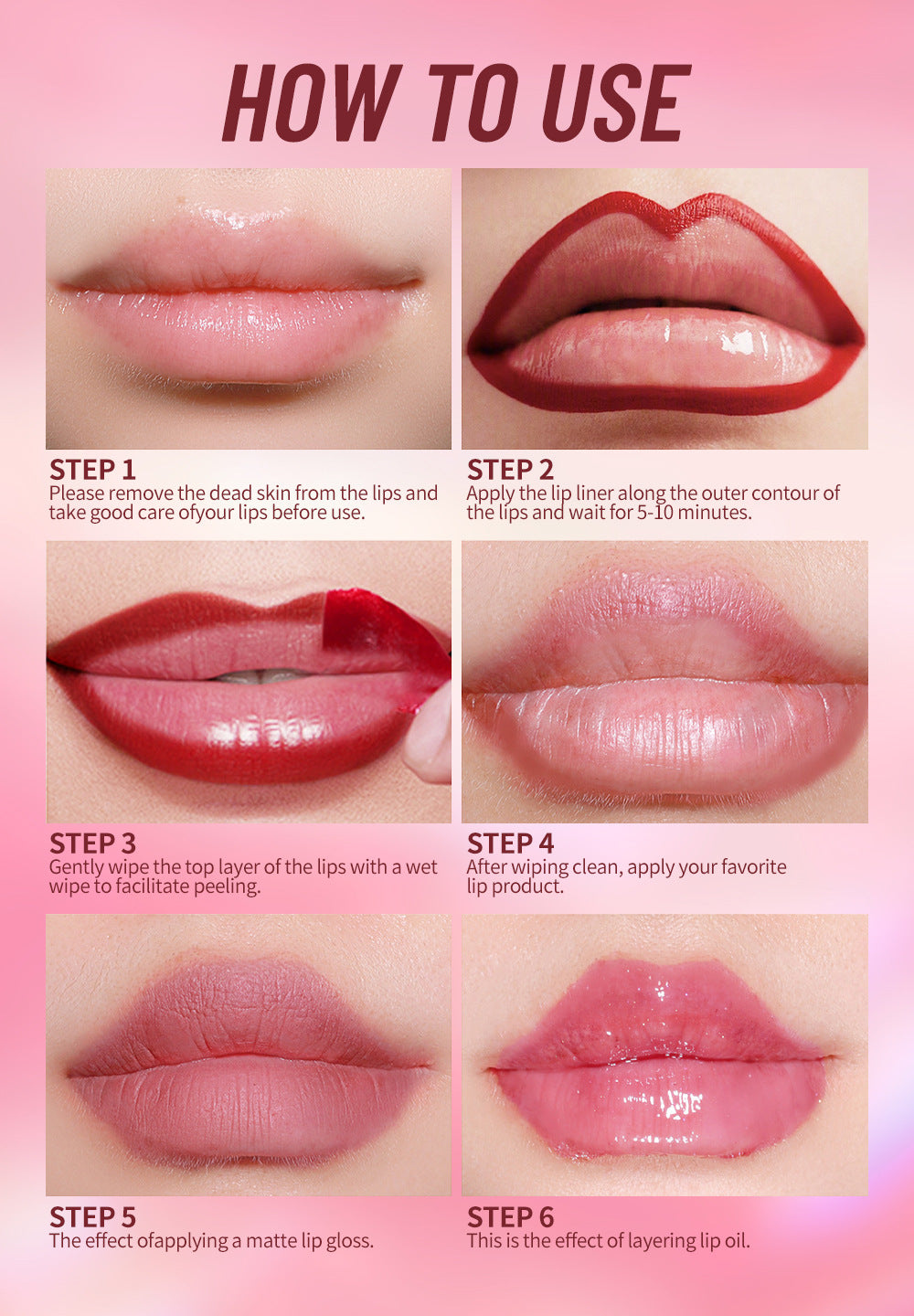 Long Lasting Peel Off Lip Liner, Matte Liquid Lip Stain Pencil, Waterproof And Smudge Proof Lip Plumper - image 6
