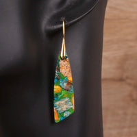 Mosaic Stone Drop Earrings - image 4