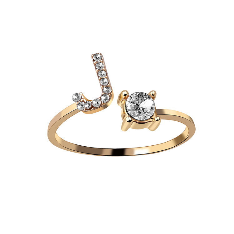 Adjustable Initial Letter Ring - image 8