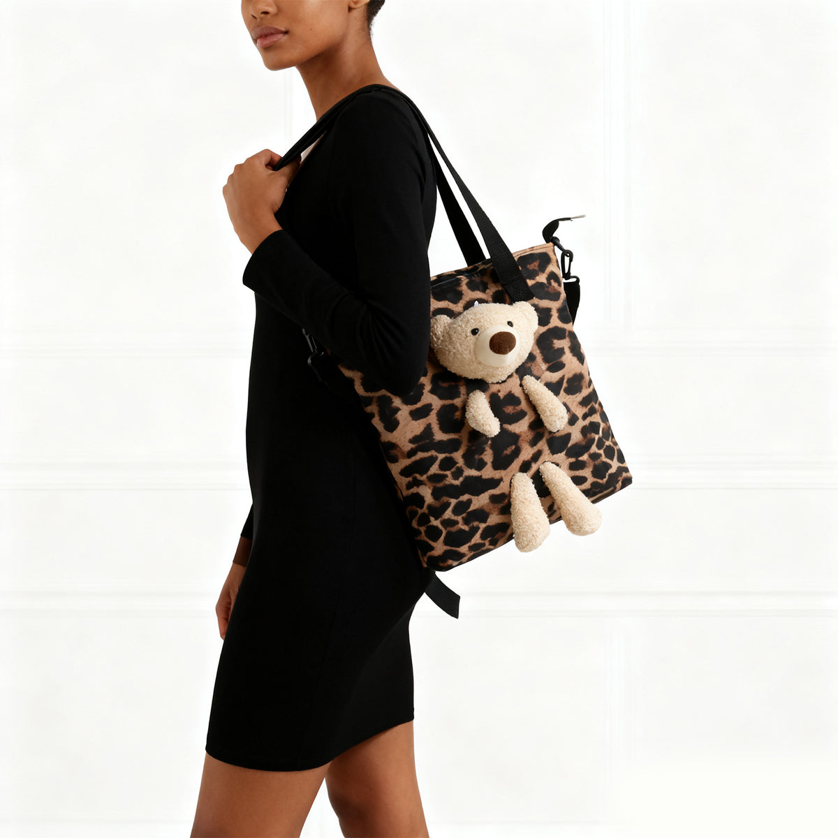 Bear Tote Bag-Coffee 2130 - image 2