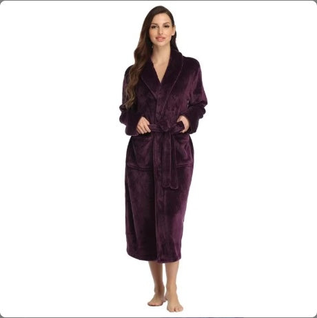 Women's Oversized Hooded Flannel Fleece Bathrobe - image 3