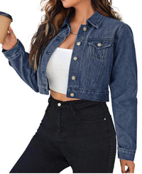 Women's Cropped Denim Jacket - image 4