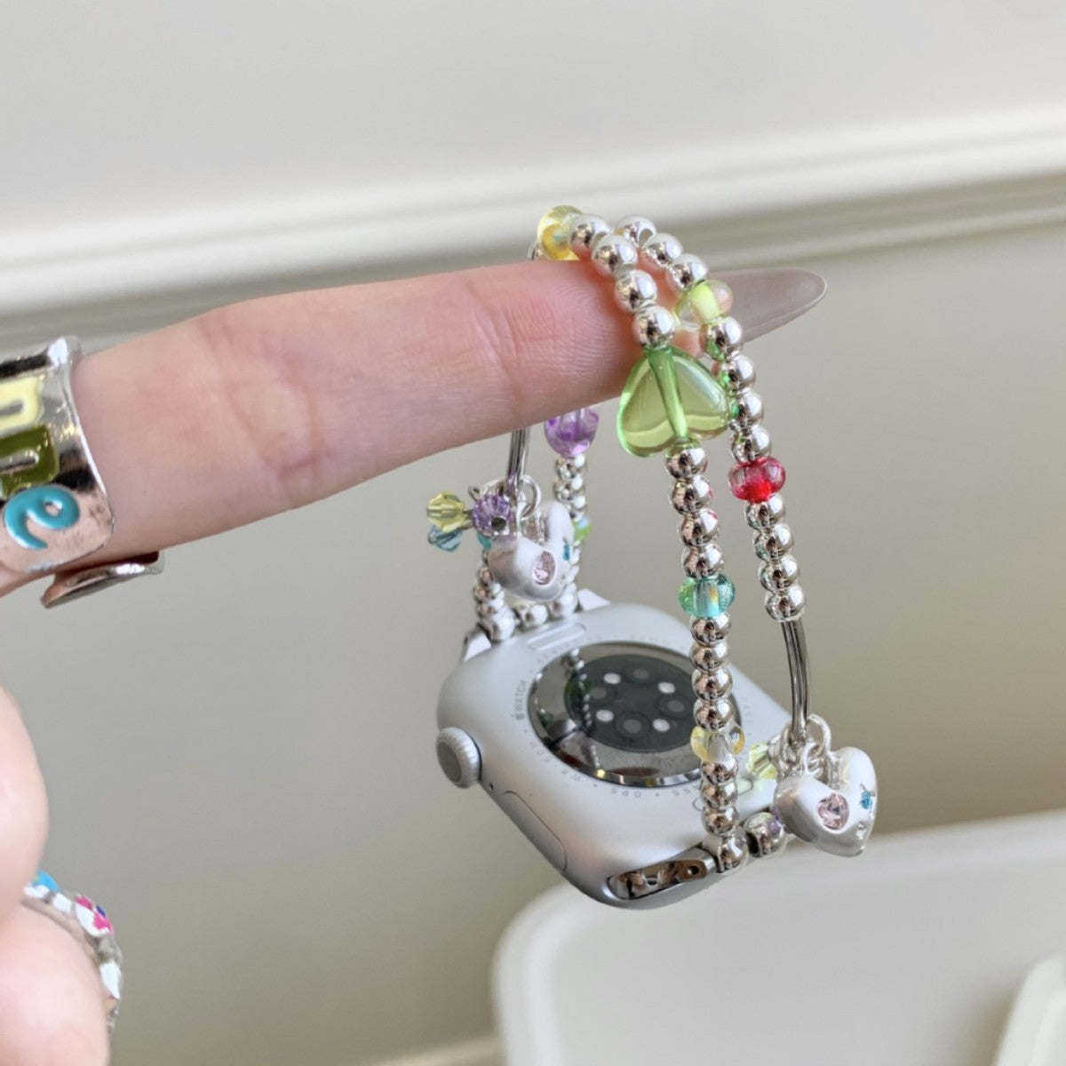 Colorful Heart and Star Watch Band - image 3