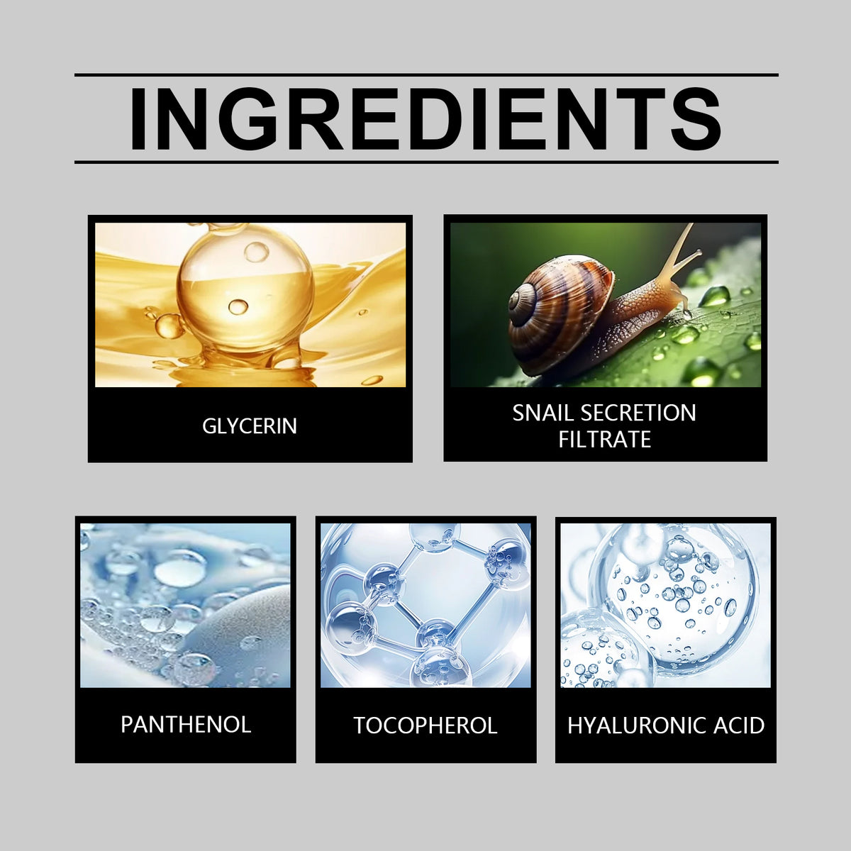 Hoygi Snail Face Serum, Hydrates, Nourishes, Nourishes, Smoothes And Firming Daily Skin Care Serum - image 4