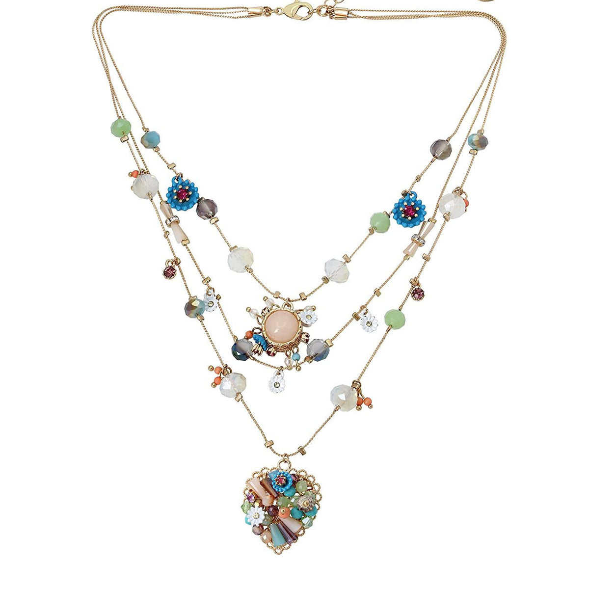 Bohemian Multi-layer Handmade Heart-shaped Beaded Women's Necklace - image 3