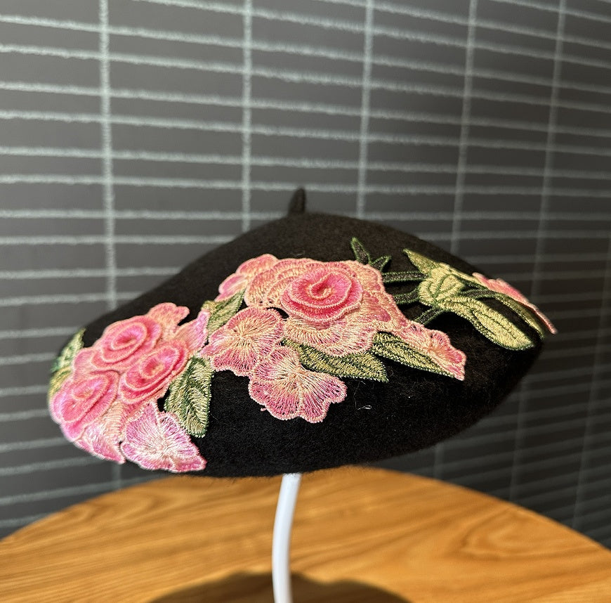 Fashionable Wool Woolen Artistic Painter's Bud Hat - image 2