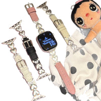 Heart Polka Dot Leather Watch Band - image 5