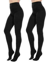 Paquete de 2 medias negras opacas de 80D - image 1