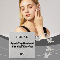 Hoexe Rhinestone Butterfly Bow Ear Clip - image 3
