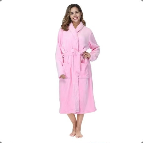 Women's Oversized Hooded Flannel Fleece Bathrobe - image 2