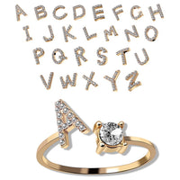 Adjustable Initial Letter Ring - image 1