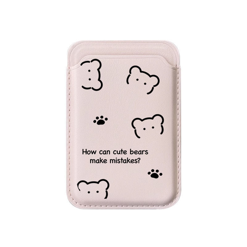 Magnetic Phone Card Holder with Bear Design - image 3