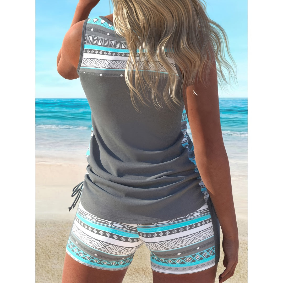 Women's Two-Piece Casual Swimsuit - Print - image 4