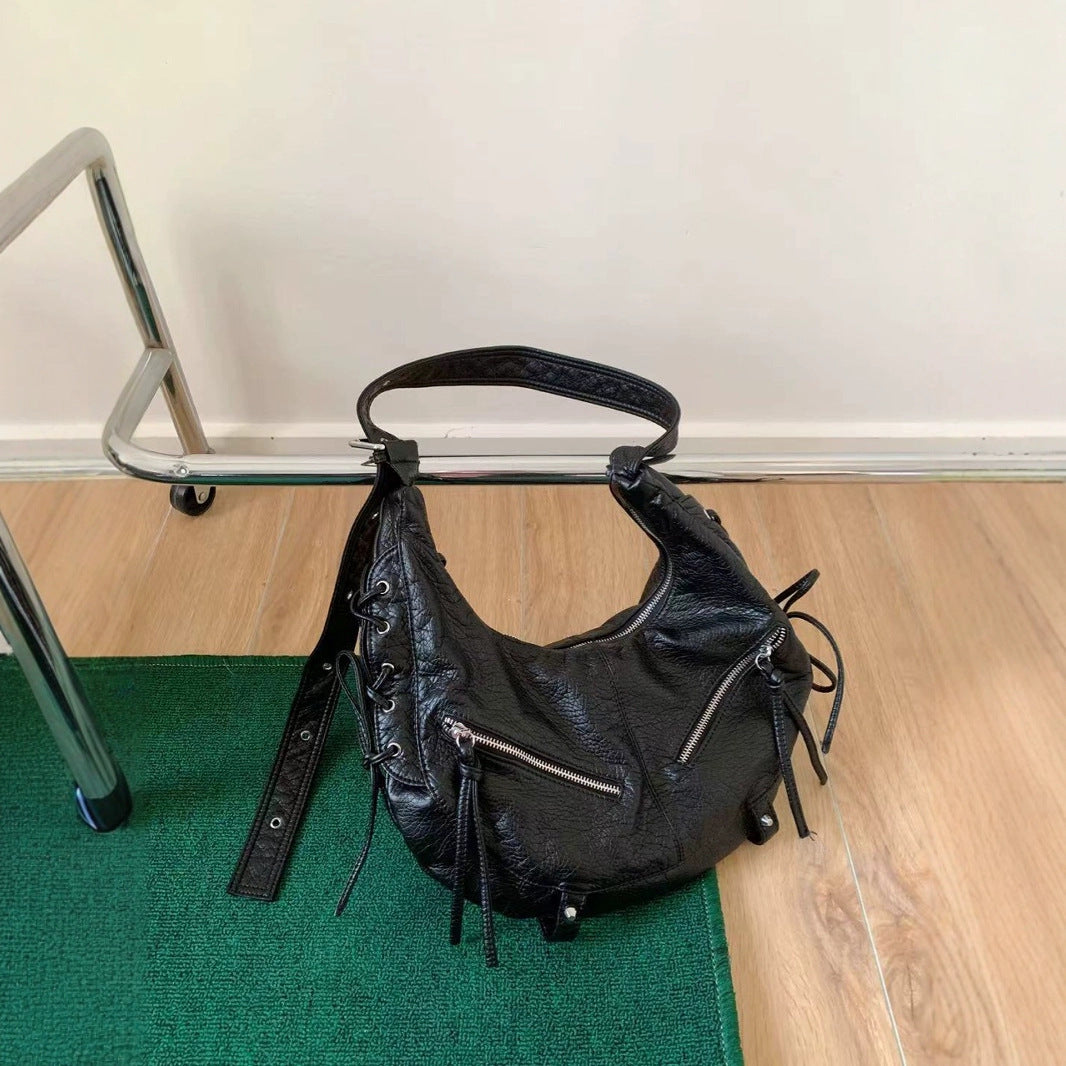 Retro Minimalist Large Shoulder Bag - image 4