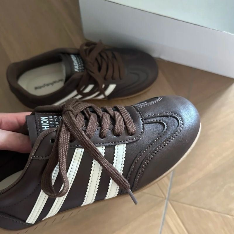 Fleece-Lined Retro Stripe Winter Sneakers - image 3