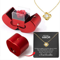 Red Apple Rose Jewelry Gift Box - image 8