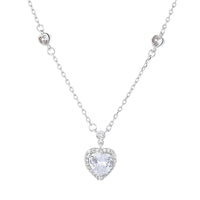 Collar con dije de corazón de cristal - image 5